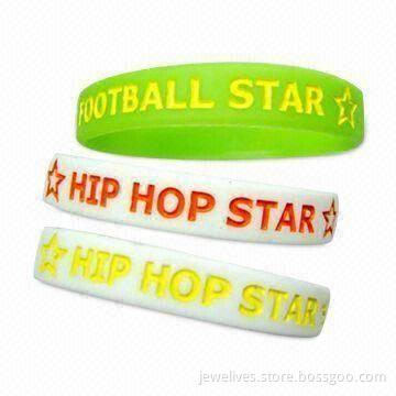 Silicone Bracelets, FDA and LFBG Certifications, Available in Various Colors and Styles